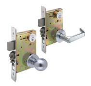 Commercial mortise lock with lever trim