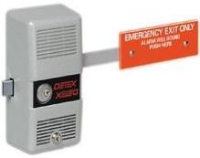 Detex alarmed exit device for rear exit doors