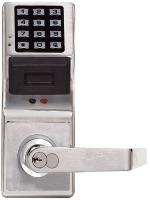 Pushbutton keypad lock for offices and back doors